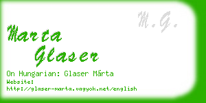 marta glaser business card